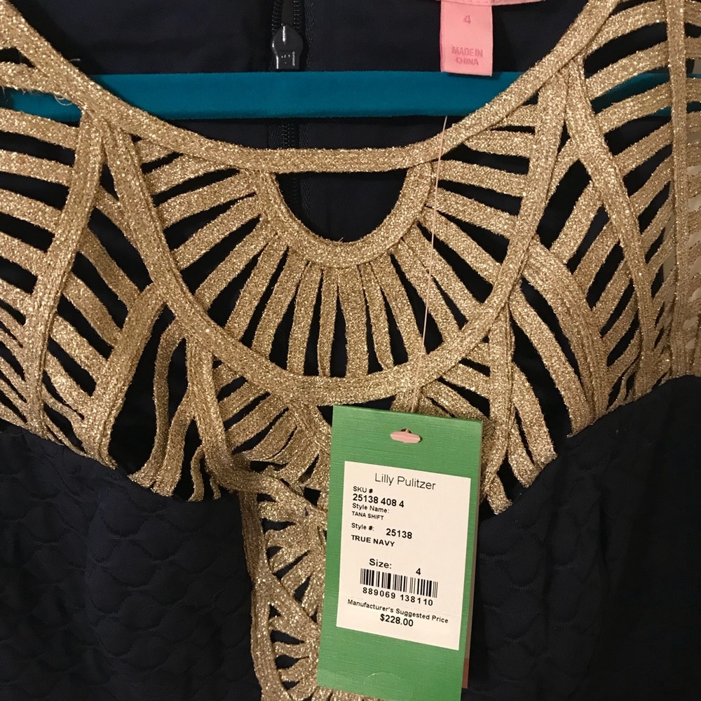 Lilly Pulitzer Navy Blue with Gold - Picture 3 of 5